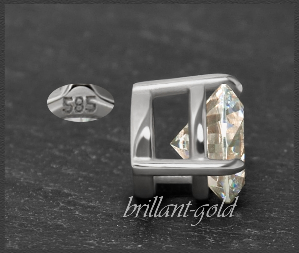 Brillant Anhänger 585 Gold; 1,80ct, zart champagner